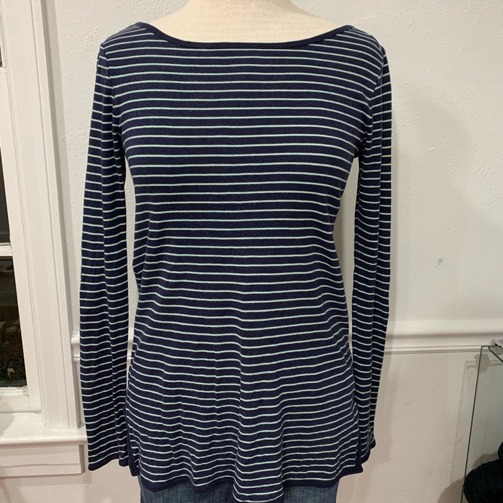 Gap “The Bowery” long sleeve striped shirt, size XS